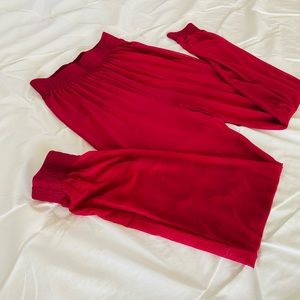 Long  Pink Transparent See Thru Pants